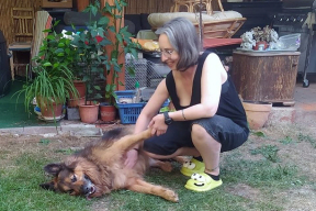 «Беларуская Адысея». Былая палітзняволеная Наста Лойка амаль праз чатыры гады сустрэлася са сваім сабакам